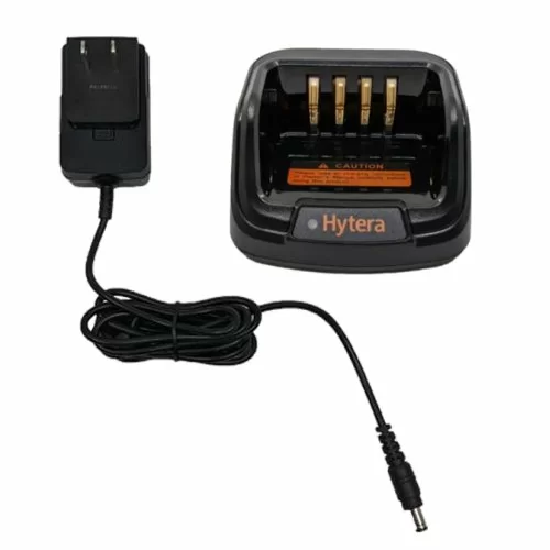 Hytera CH10L27-PS1014 Single Slot Li-Ion Polymer Charger with Power Adapter for HP6 HP7 PD4 PD5 PD6 PD7 Series Radios